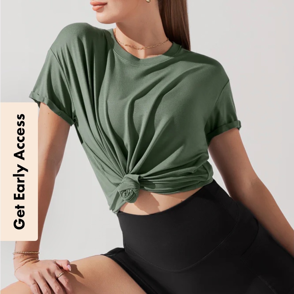 POPFLEX The Perfect Tee - Leaf Green Size Medium